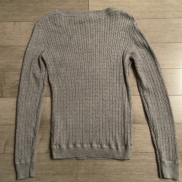 ESPRIT Classic Scoop Neck Grey Cotton and Cashmere Sweater. Size Small. - Picture 2 of 9